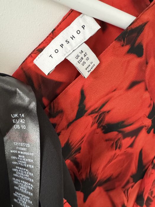 Topshop szyfonowa sukienka Odkryte plecy