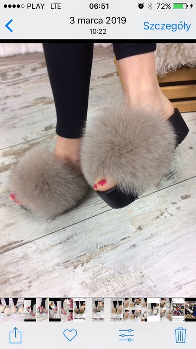 Klapki z futerkiem,futrzaki,koturny