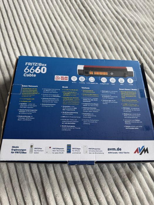 Router AVM Fritz! Box 6660 cable Wifi 6 nowe okazja!