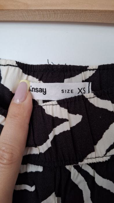 Spodnie Culotte z wiskozy zebra