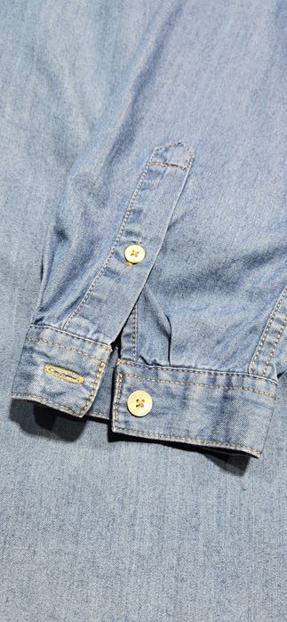 Massimo Dutti niebieska koszula bawełna jeans premium M L