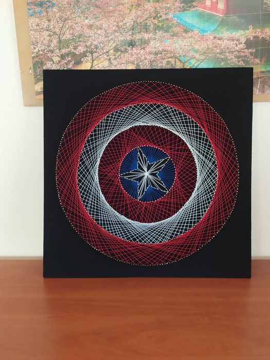 Tarcza Kapitana Ameryki Marvel Stringart
