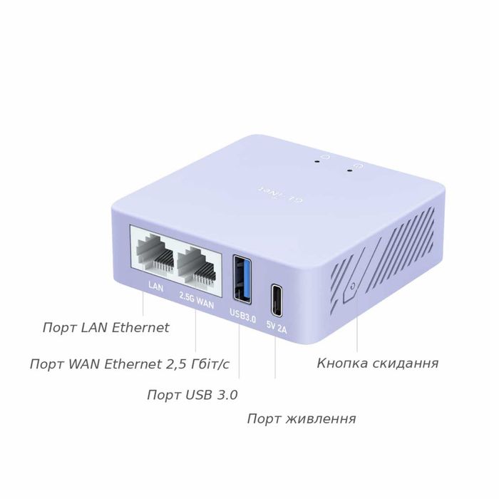 VPN-шлюз GL.iNet Brume 2 (GL-MT2500) 2.5G WAN / WireGuard / OpenWrt / VPN-роутер / Drop-in Gateway