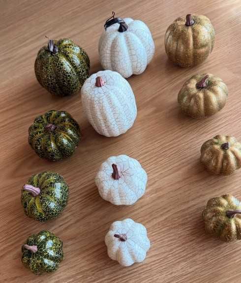 Conjunto de 12 Abóboras Decorativas Halloween - NOVO, na Caixa