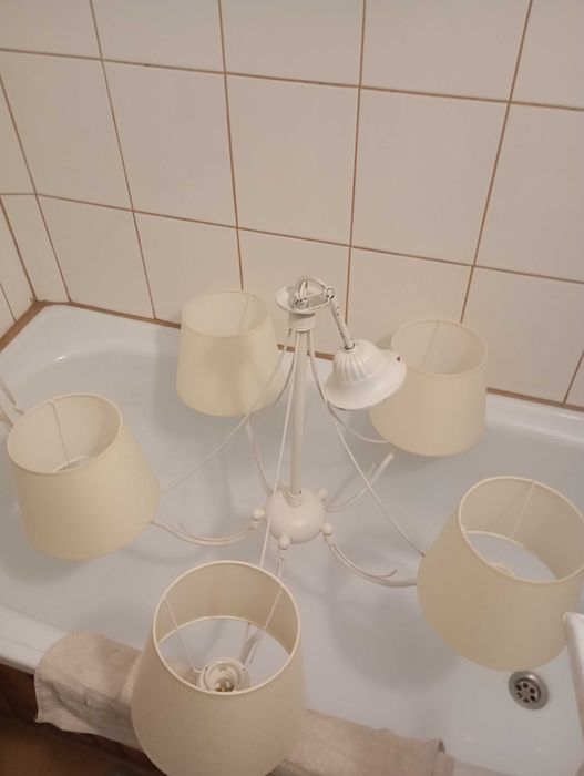Wielki piękny żyrandol 5cio ramienny
