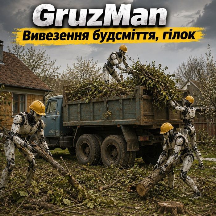 GruzMan - Вивезення будсміття, гілок. Вантажники Харків та область