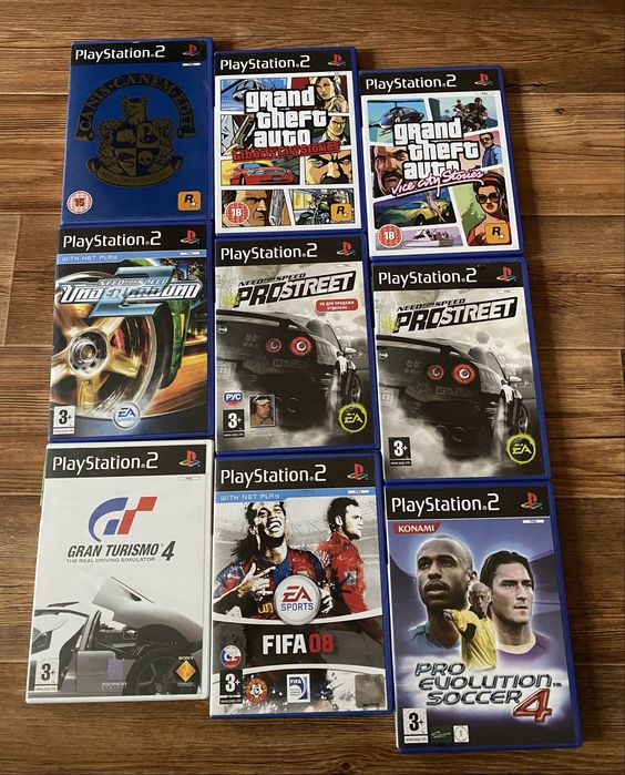 Sony PS2: GTA, Bully, Mortal Kombat, Max Payne, Tekken, Crash, NFS