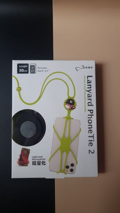 BONE Etui na telefon z smyczą – Lanyard Phone Tie 2, czarne