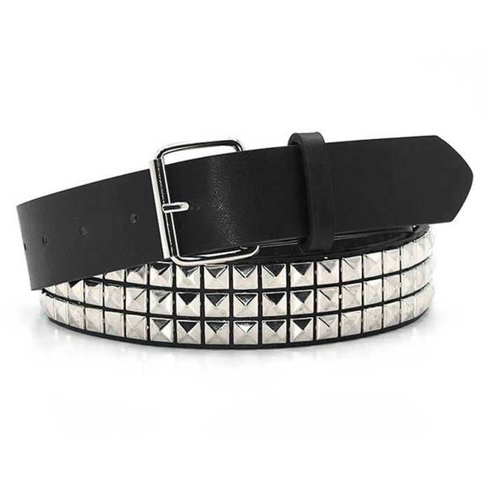 Ремень Б.Б. Симон |  B.B. Simon Belt Стразы Треугольники Chrome Hearts