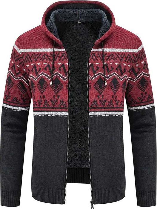 Чоловіча толстовка з капюшоном,трикотажна куртка-светр,кофта Батал