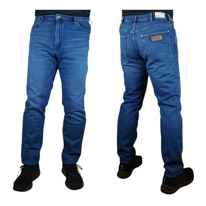 Męskie jeansy Wrangler River - True Tapered -Sundown Blue nowe W33/L34