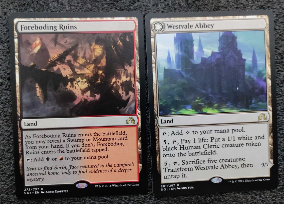 MTG Foreboding Ruins and Westvale Abbey / Ormendahl, Profane Prince