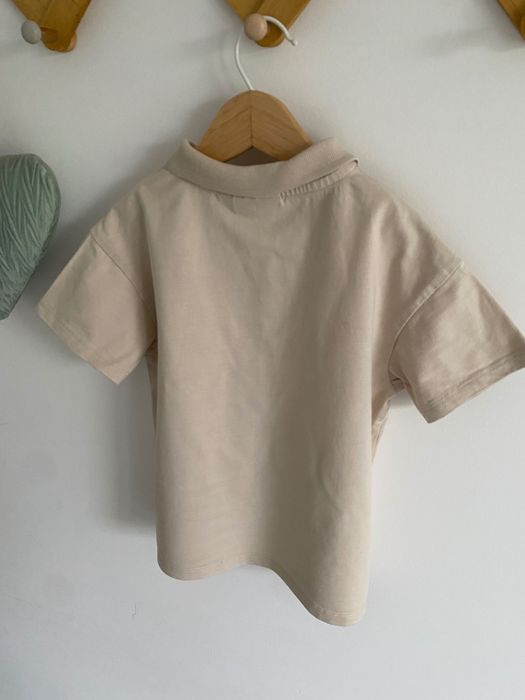 Tshirt polówka minories beżowy 104 gruszka jak Newbie