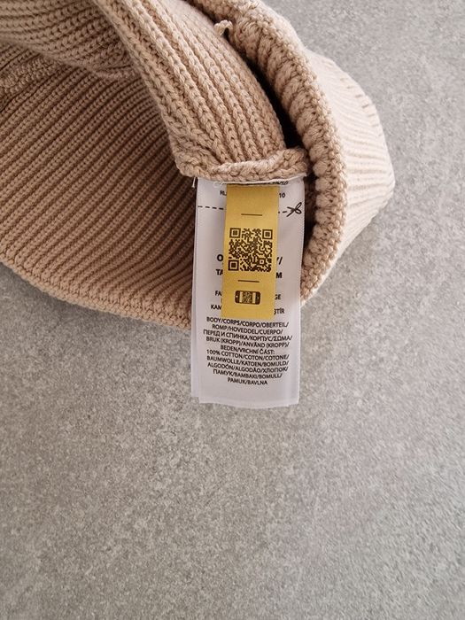 Beżowa czapka męska zimowa ralph lauren