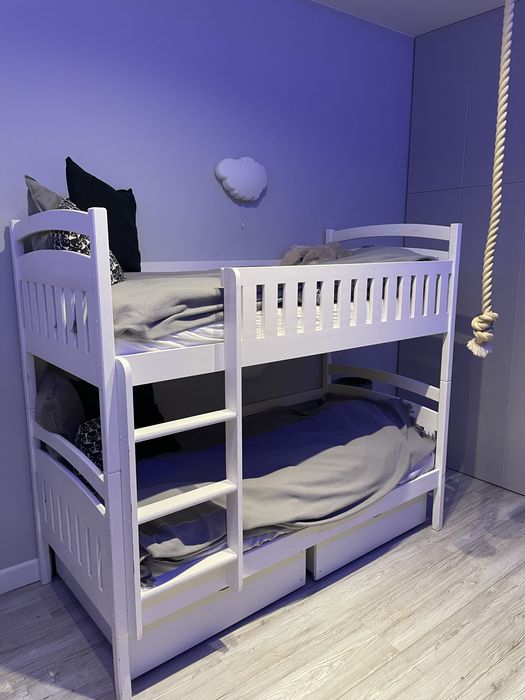 Łóżko pietrowe kolor biały