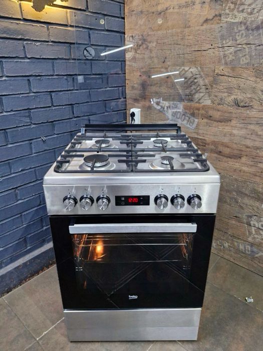Газова плита Beko FSM62330DWT з духовкою Як Нова Гарантія Доставка