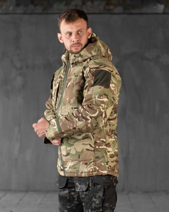 Тактична куртка зимова мультикам бушлат утеплений військовий форма зсу