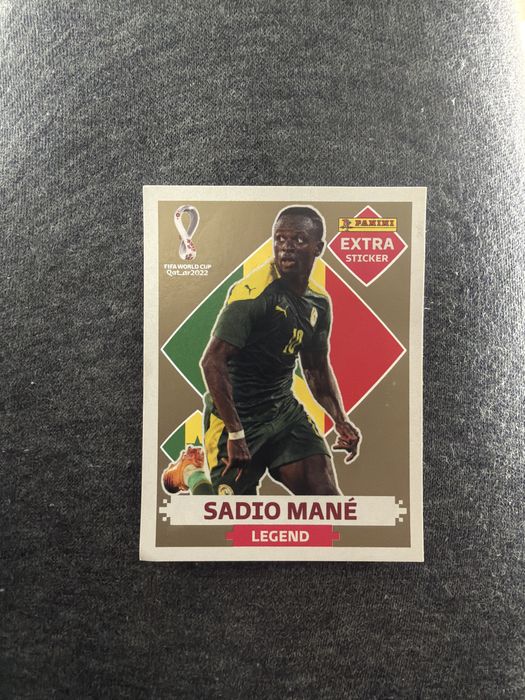 Cromo Extra Sticker  Panini - Sadio Mané - Legend Dourada