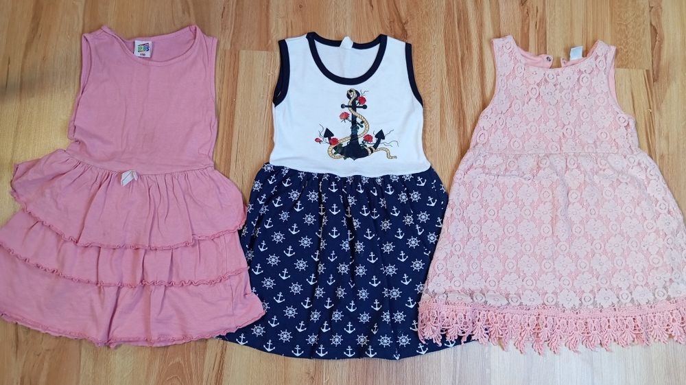 3x sukienka letnia, rozmiar 104