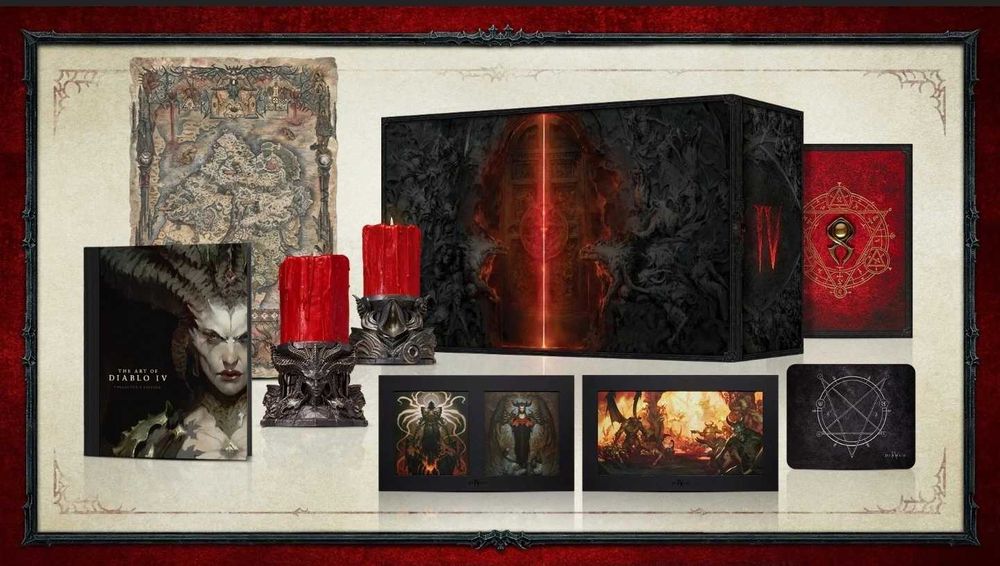 o Mapa e a Caixa (Apenas)  de Diablo IV 4 Edição Limitada de Colecionador