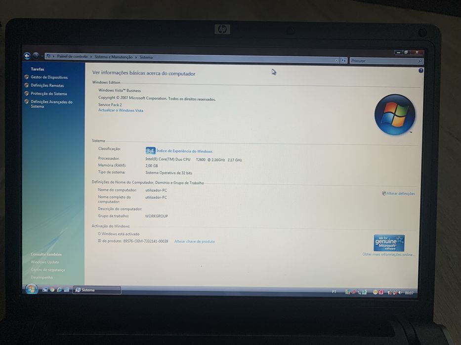 Portatil HP écran 15” windows