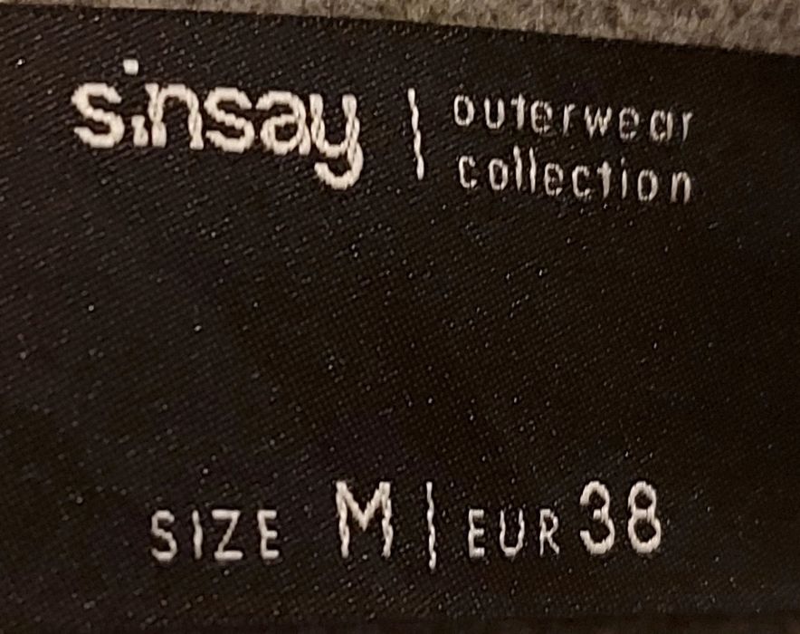 Szary płaszcz rozmiar M