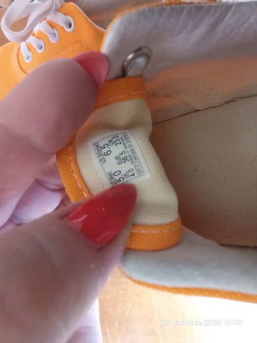 Nowe Vansy unisex 36,5 pomarańczowe 23cm