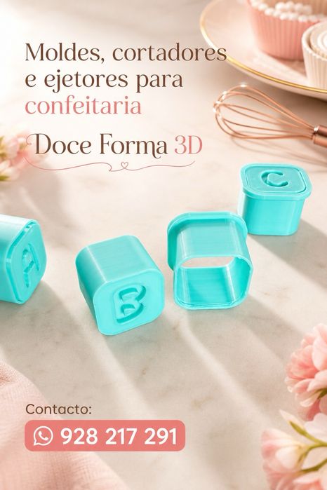 Moldes Personalizados em Impressão 3D para Confeitaria e Pastelaria