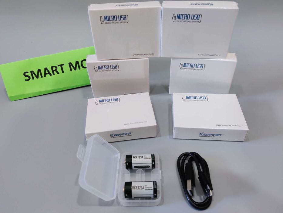 Акумулятор KeepPower CR123A 1000 мАг 3,0 В [Micro USB]