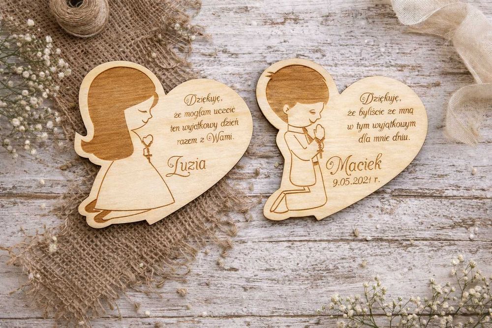 podziękowania upominki na I Komunię Świętą