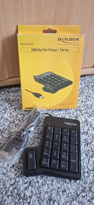 Klawiatura numeryczna Delock / usb / 19 klawiszy + tab /