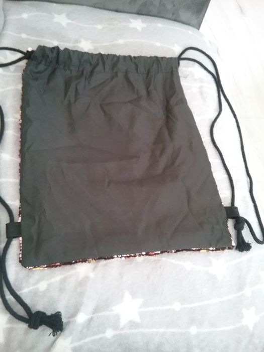 Worek-  plecak z cekinów