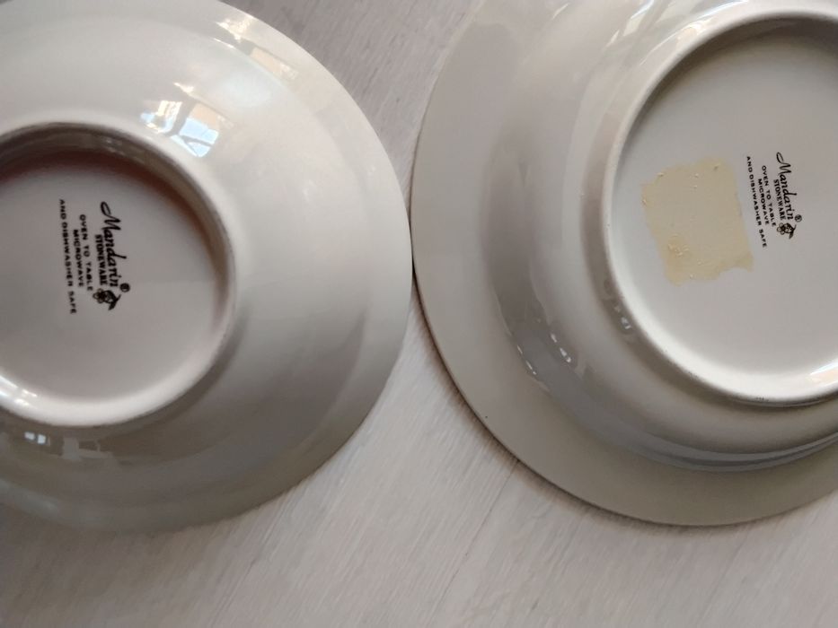 Talerz i miska kaczki Mandarin