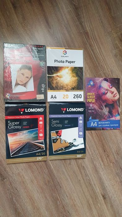 Фотобумага ink system, Lomond 230 г/м, А3, А4, A5, 13х18