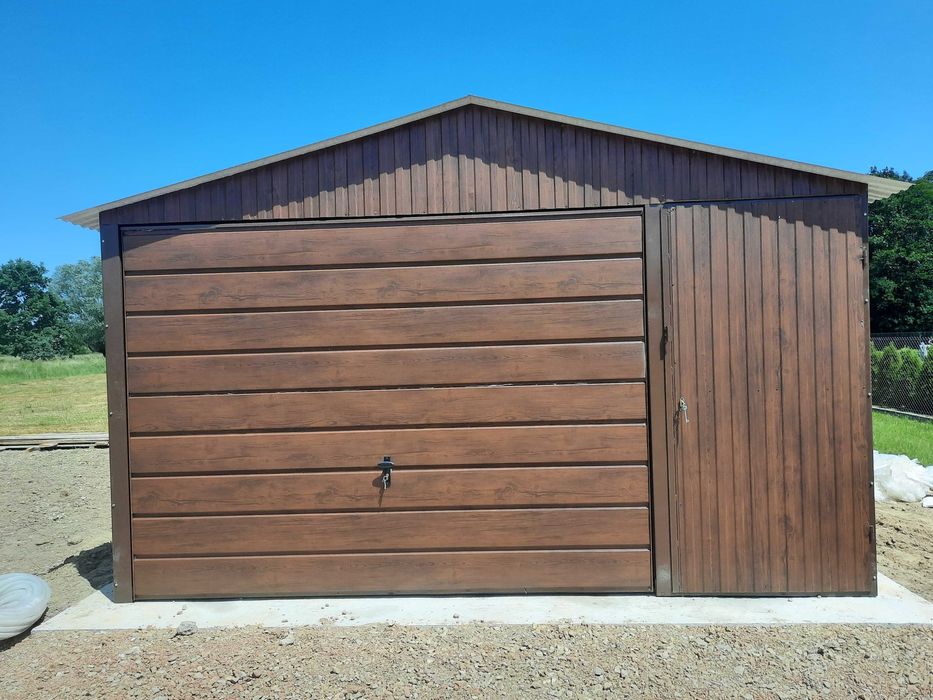 4x5 POM Garaże Blaszane Drewnopodobne Garaż Blaszany Blaszak Blaszaki