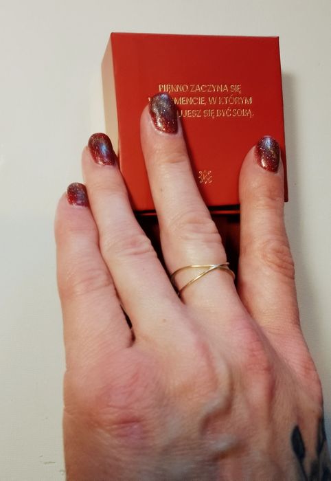 Złoty pierścionek,nie używany,PR.375,r.14 Ania Kruk