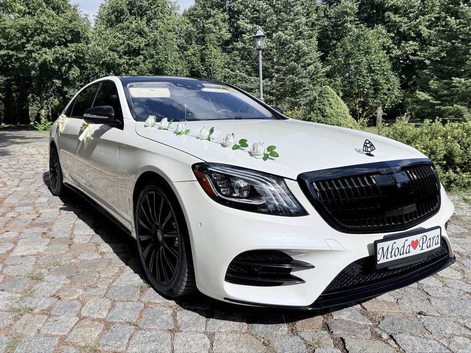 Maybach Auto na ślub, wesele, s class Mercedes Biała Limuzyna