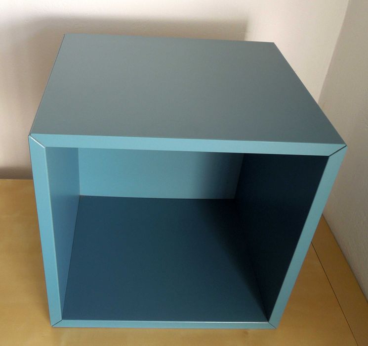 Estante / cubo com calha Ikea Valje/Eket - azul acinzentado 35x35x30cm
