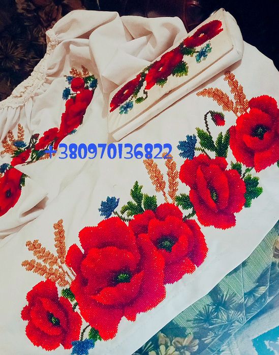 Вишивка бісером плаття і клач