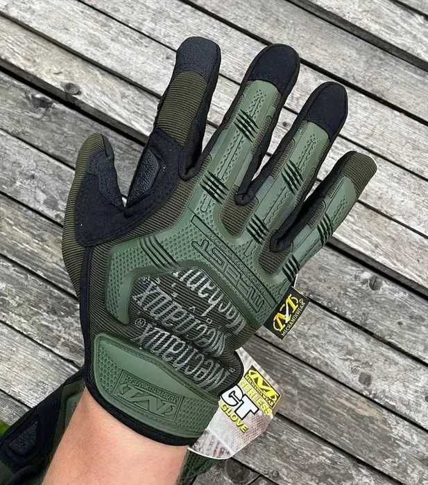 Штурмові рукавиці тактичні повнопалі перчатки олива Mechanix M-2XL