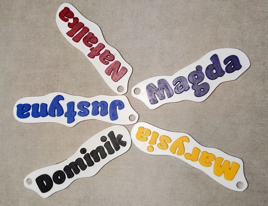 Personalizowany Brelok z Imieniem – Unikalny Wydruk 3D! z podstawą