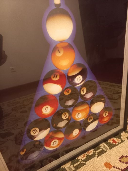 Quadro motivo bolas bilhar