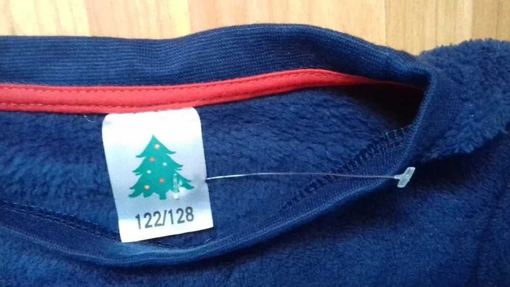 Piżamka świąteczna 122/128 ciepła