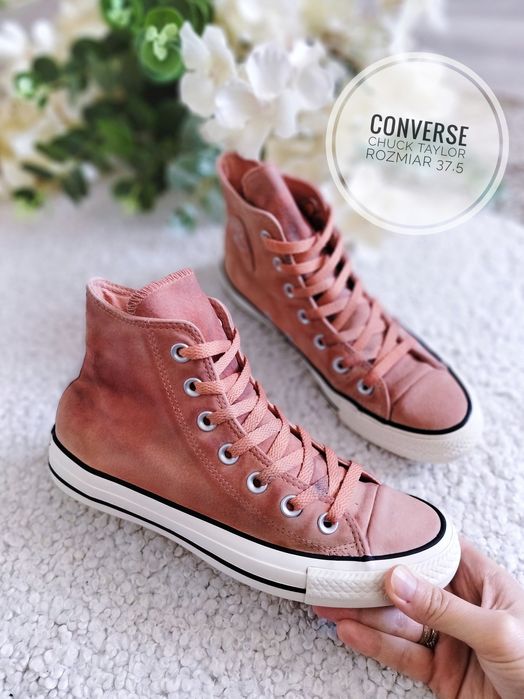 Skórzane koralowe trampki za kostkę Converse Chuck Taylor All Star 37,