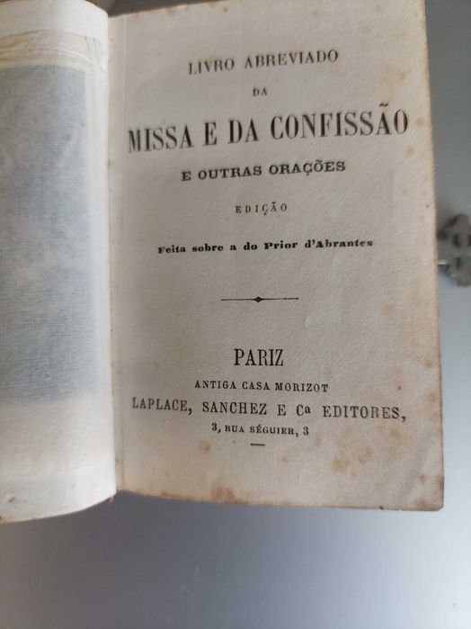 Livro de Orações Católico séc. XIX c/ fecho – edição Paris