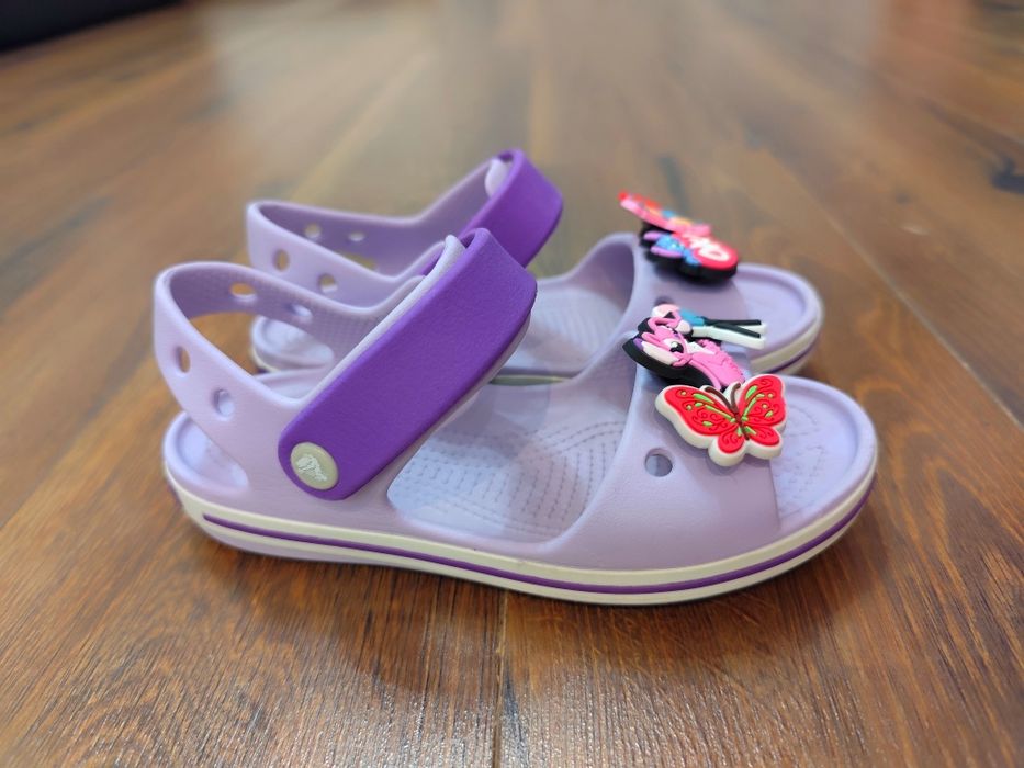 Crocs c12 29 30 sandały na rzepy wodoodporne z przypinkami stitch ange