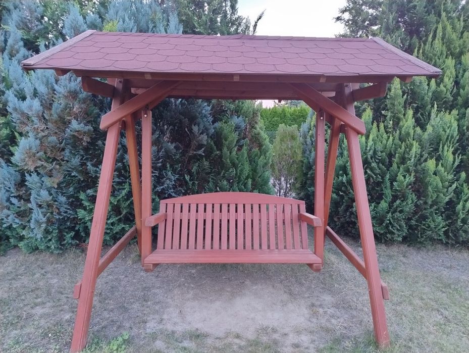 Huśtawka ogrodowa dębowa