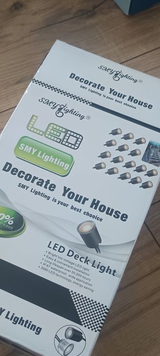 Zestaw  16 sztuk zewnętrzne reflektory LED wpuszczane na taras, drewno, basen, ogród