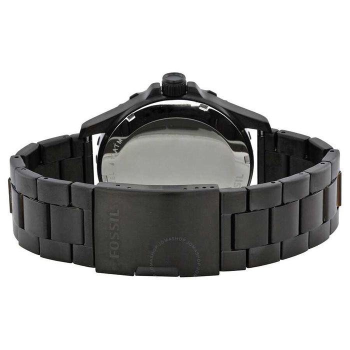 Мужские часы Fossil Nate / черный циферблат / черная сталь JR1458