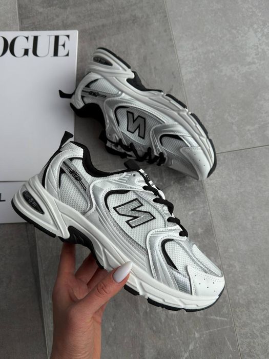 Жіночі кросівки, сіро - білі,  шкіряні, 36 - 41